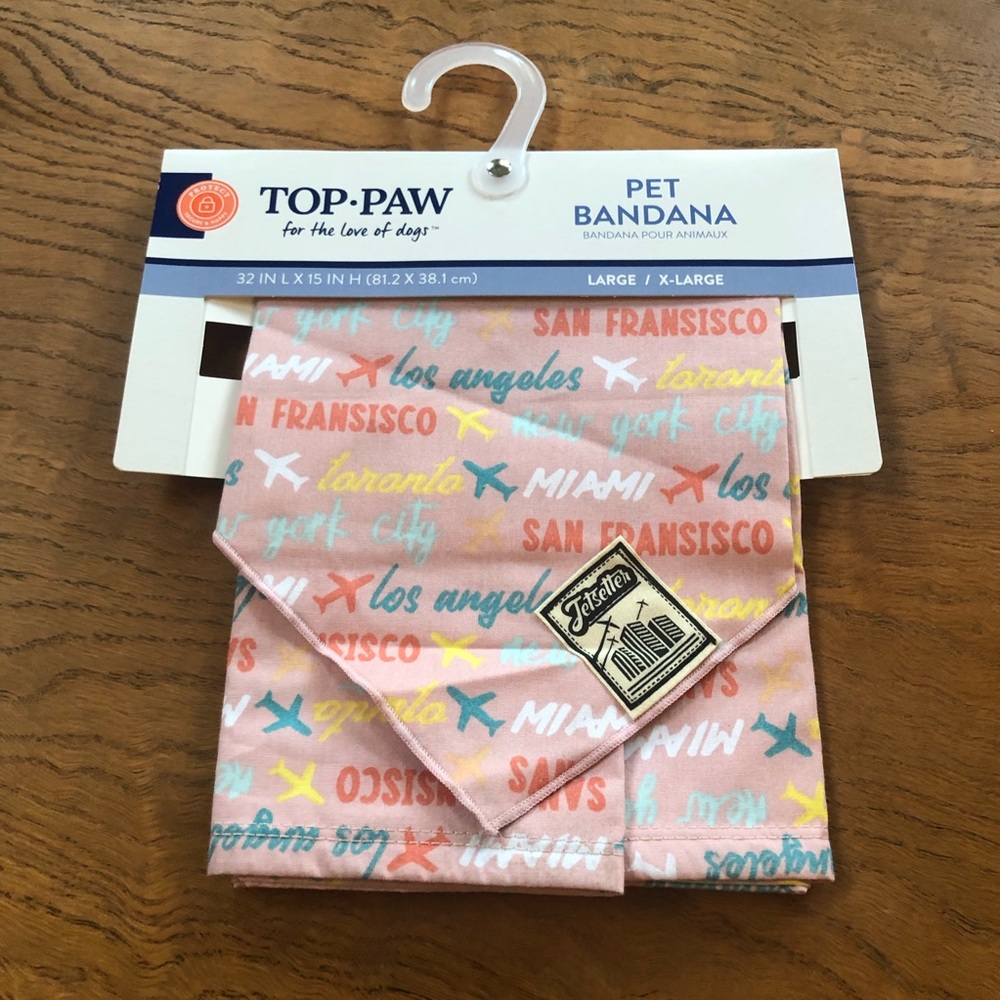 Pink City Dog bandana